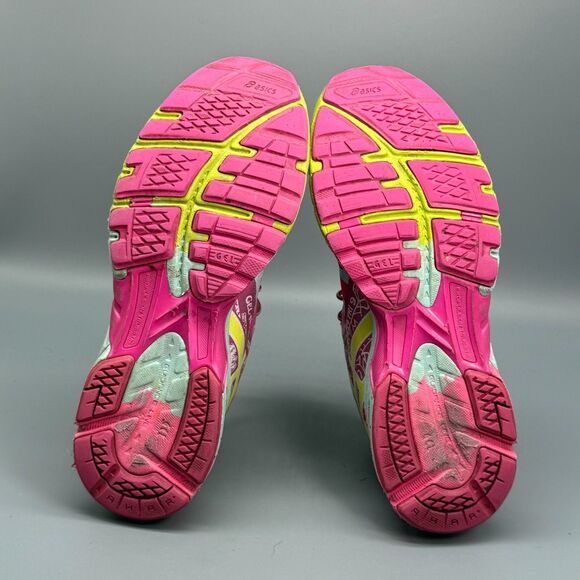 Asics Gel Noosa Tri 9 Women's 8 Pink Yellow Athletic Running Sneakers Low Shoes - Picture 10 of 13